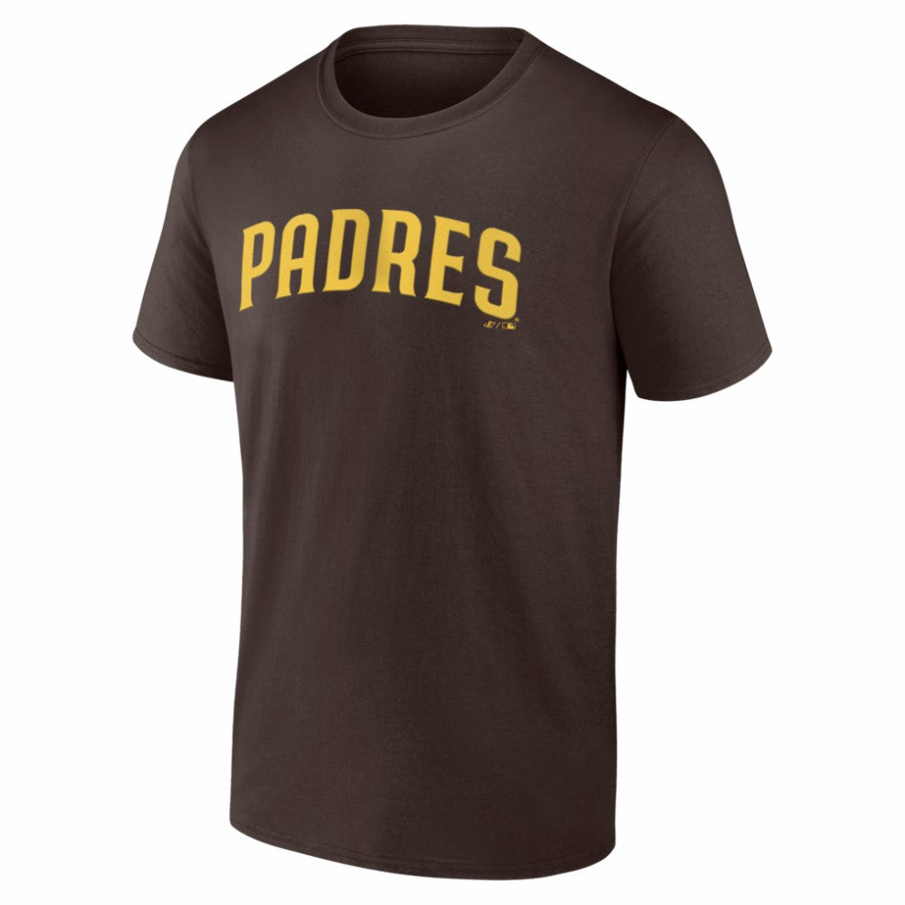 San Diego Padres Logo Athletic Wordmark T-Shirt - Brown