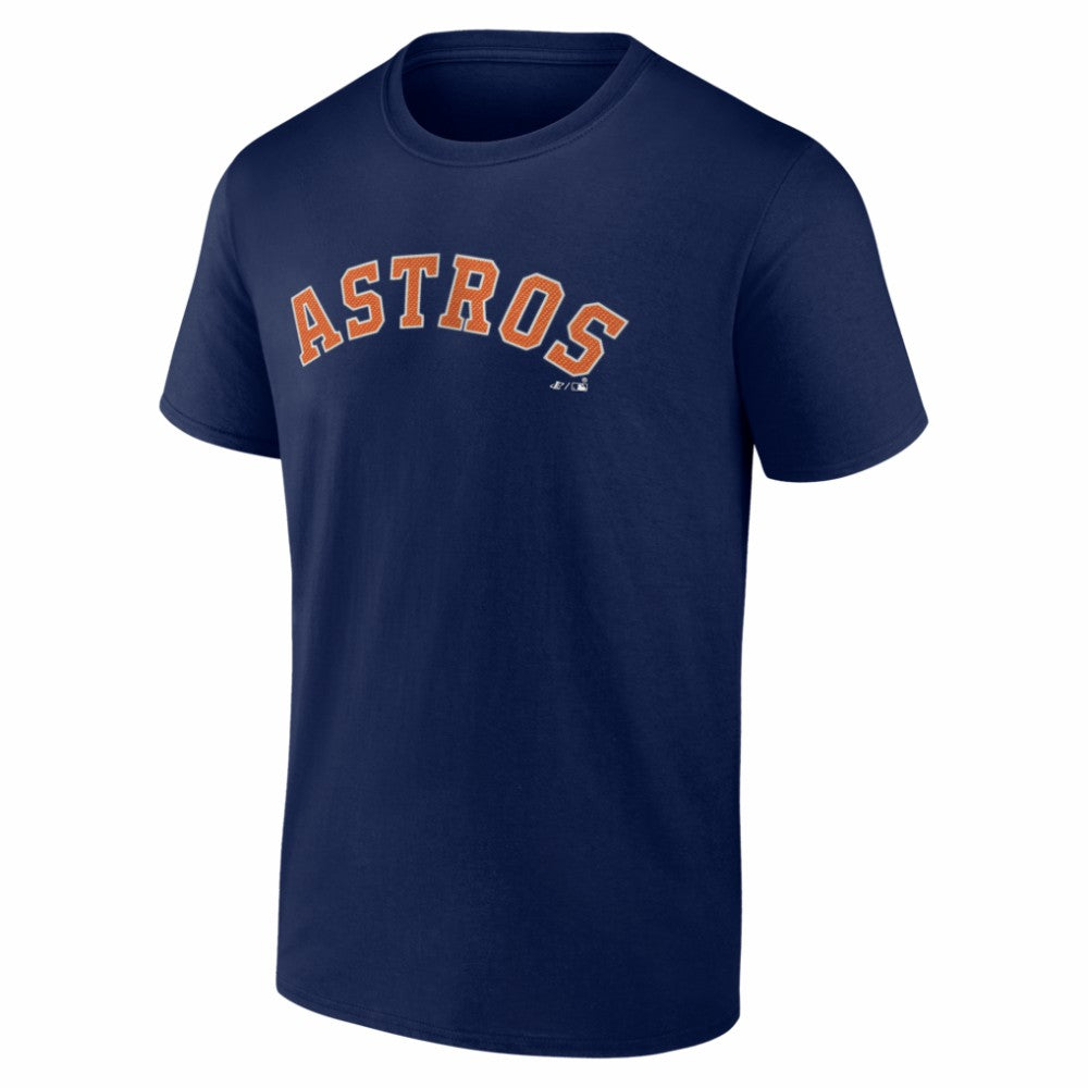 Houston Astros Logo Athletic Wordmark T-Shirt - Navy