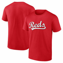 Cincinnati Reds Logo Athletic Wordmark T-Shirt - Red