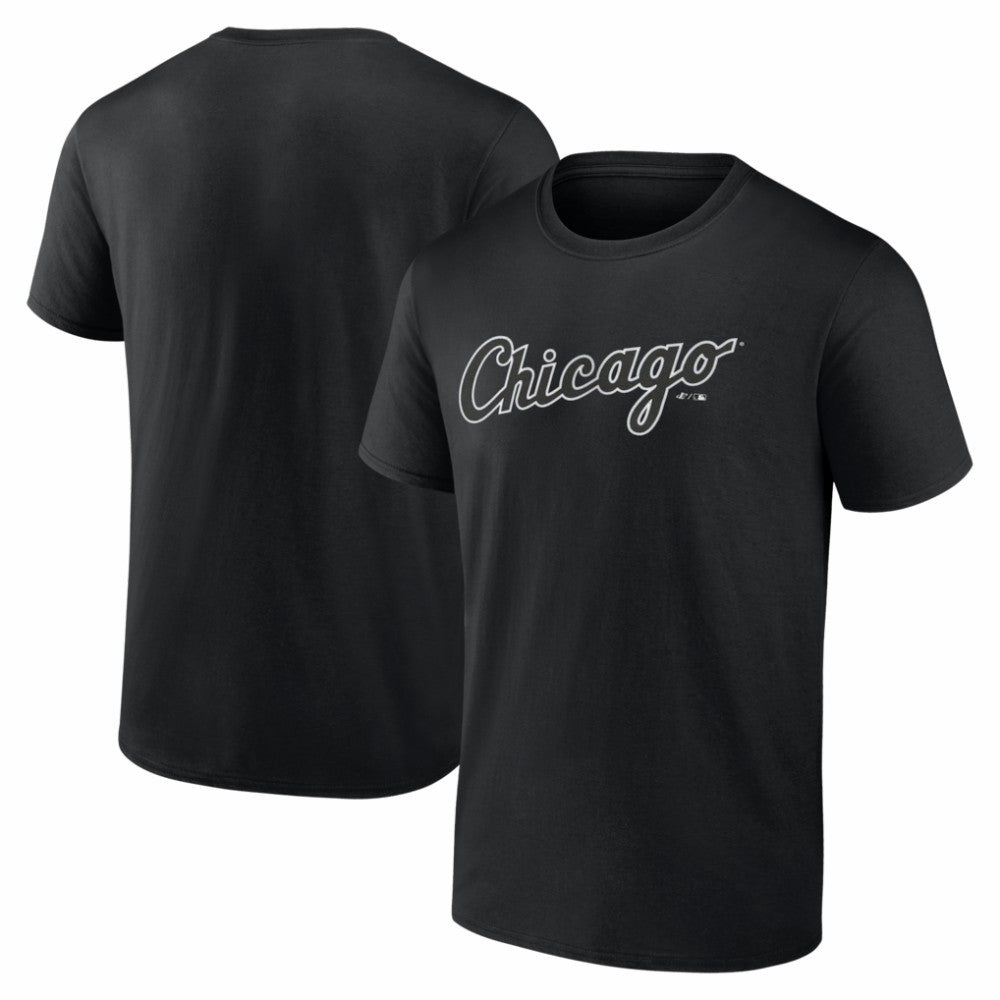 Chicago White Sox Logo Athletic Wordmark T-Shirt - Black
