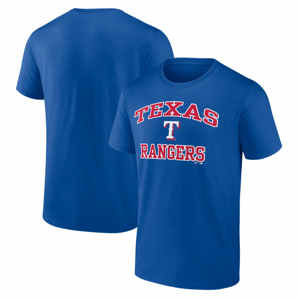 Texas Rangers Logo Athletic Heart and Soul T-Shirt - Royal