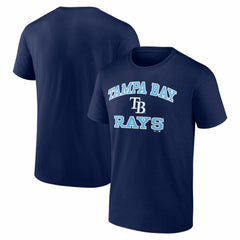 Tampa Bay Rays Logo Athletic Heart and Soul T-Shirt - Navy