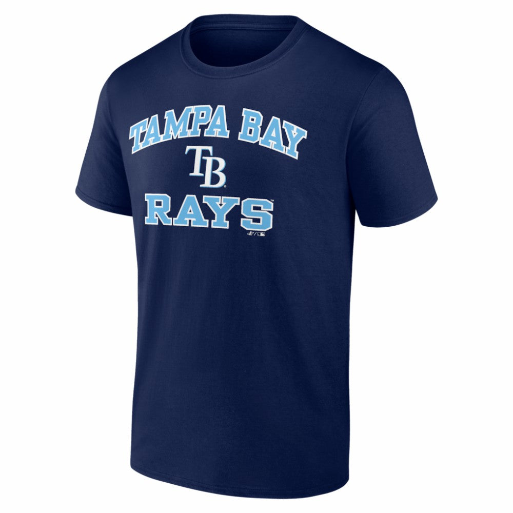 Tampa Bay Rays Logo Athletic Heart and Soul T-Shirt - Navy