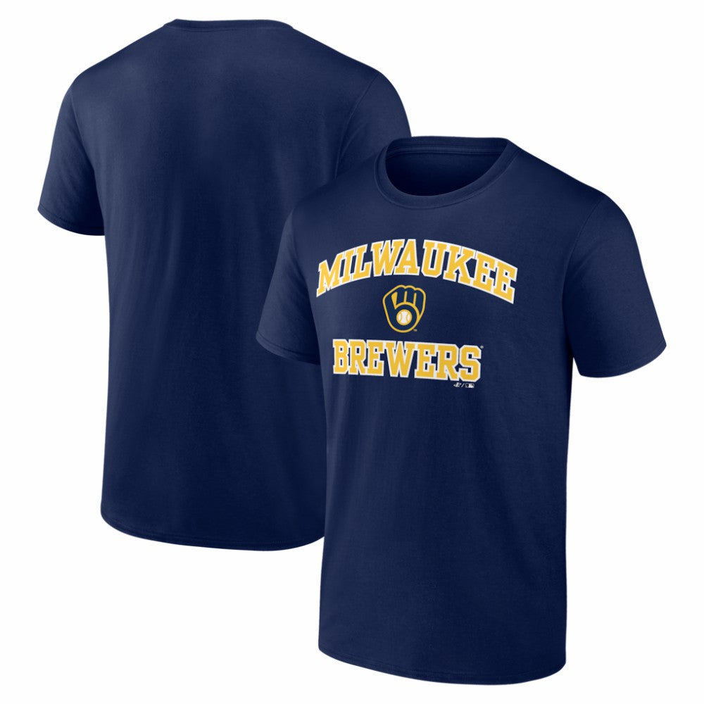 Milwaukee Brewers Logo Athletic Heart and Soul T-Shirt - Navy