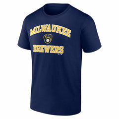 Milwaukee Brewers Logo Athletic Heart and Soul T-Shirt - Navy