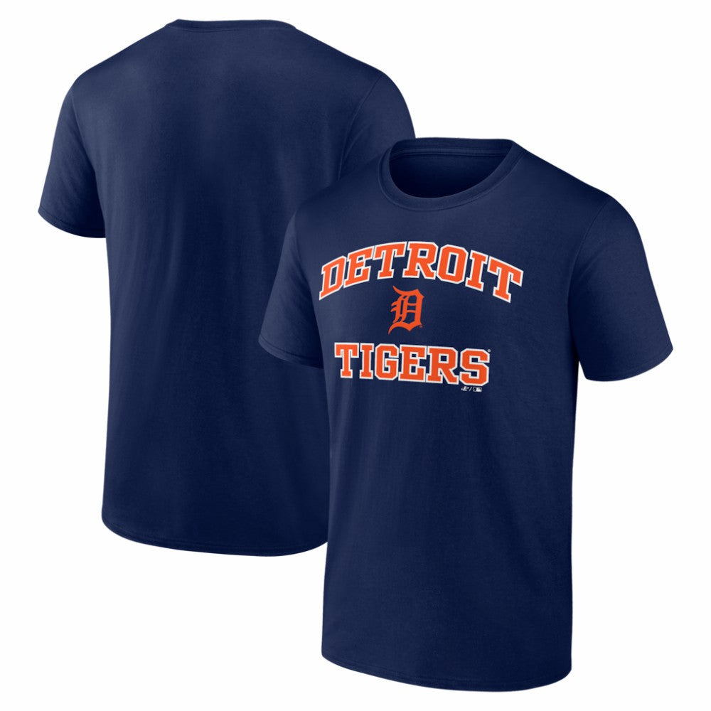Detroit Tigers Logo Athletic Heart and Soul T-Shirt - Navy