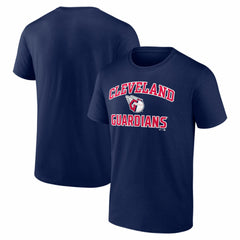 Cleveland Guardians Logo Athletic Heart and Soul T-Shirt - Navy