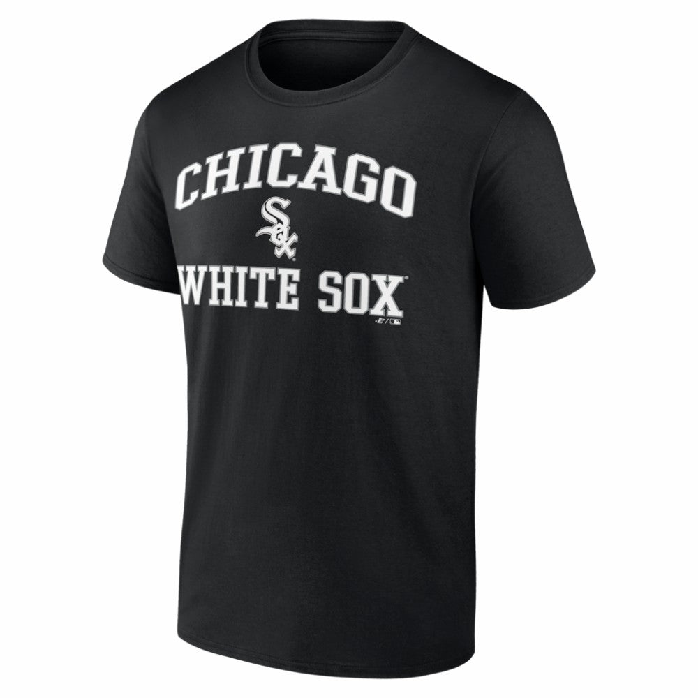 Chicago White Sox Logo Athletic Heart and Soul T-Shirt - Black