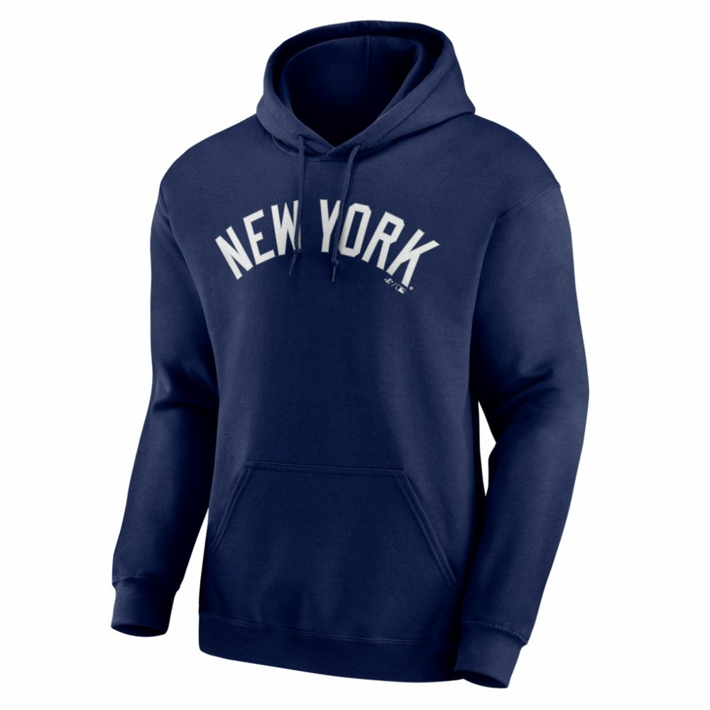 New York Yankees Logo Athletic Wordmark Hoodie - Navy