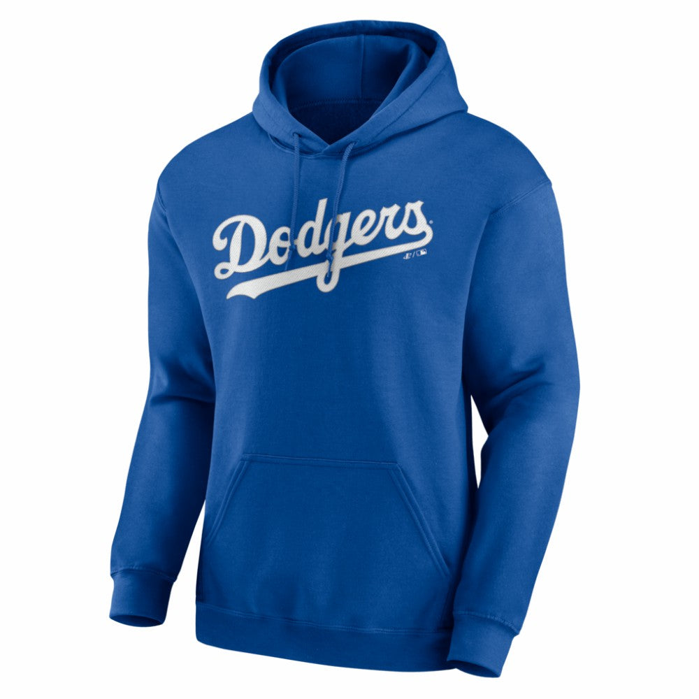 Los Angeles Dodgers Logo Athletic Wordmark Hoodie - Royal