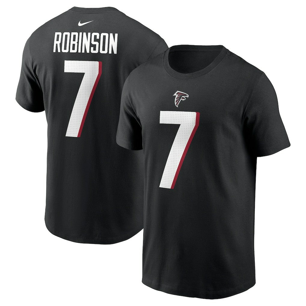 Bijan Robinson Atlanta Falcons Player Name & Number T-Shirt - Black | Nike online