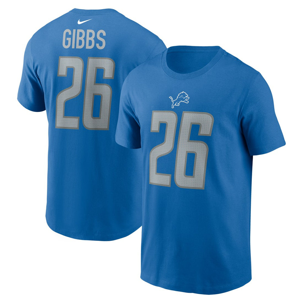 Jahmyr Gibbs Detroit Lions 2023 NFL Draft First Round Pick Player Name & Number T-Shirt - Blue | Nike sale