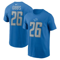 Jahmyr Gibbs Detroit Lions 2023 NFL Draft First Round Pick Player Name & Number T-Shirt - Blue | Nike sale