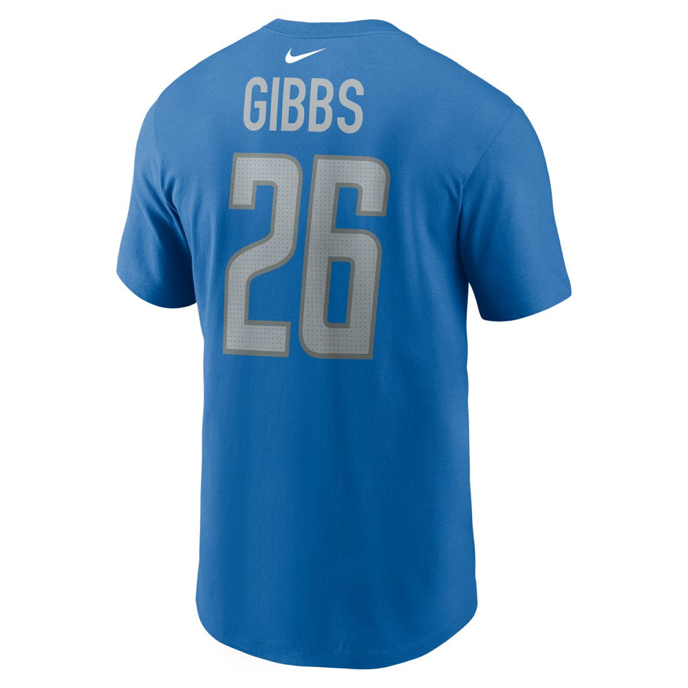 Jahmyr Gibbs Detroit Lions 2023 NFL Draft First Round Pick Player Name & Number T-Shirt - Blue | Nike sale