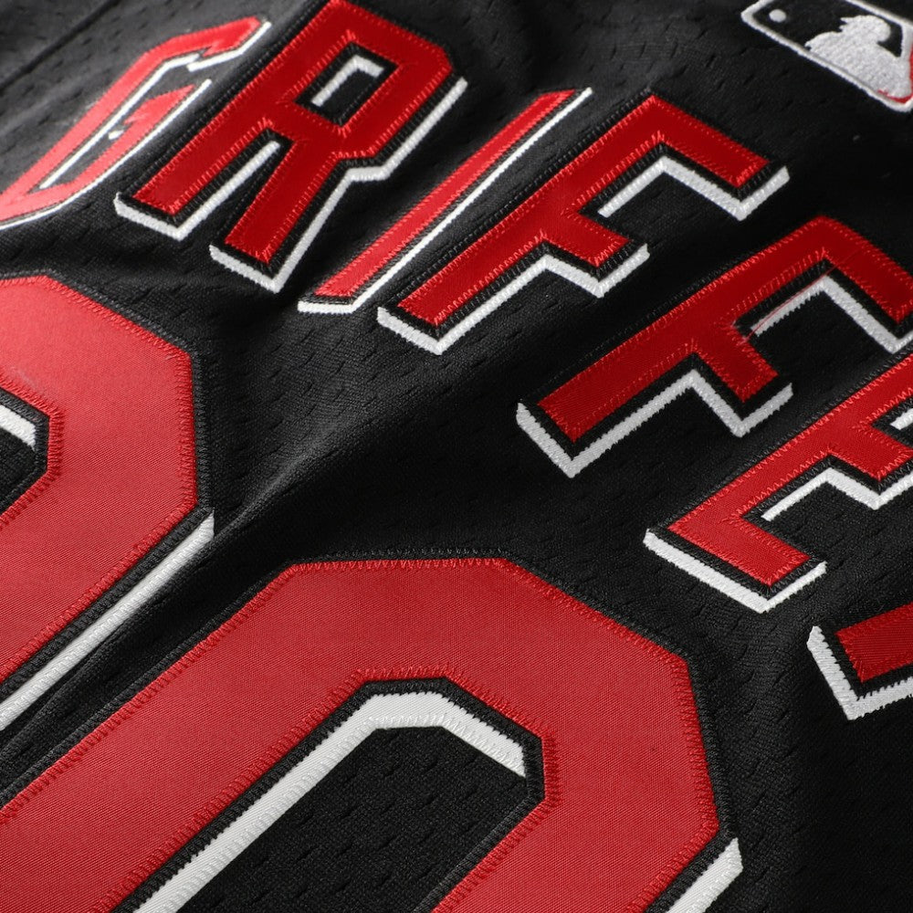 Ken Griffey Jr. Cincinnati Reds Big & Tall Cooperstown Mesh Batting Practice Jersey - Black | Mitchell & Ness