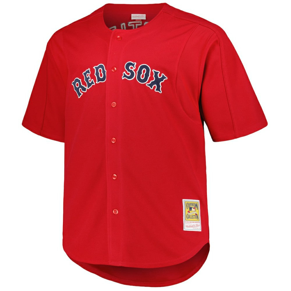 David Ortiz Boston Red Sox Big & Tall Cooperstown Mesh Batting Practice Jersey - Red | Mitchell & Ness