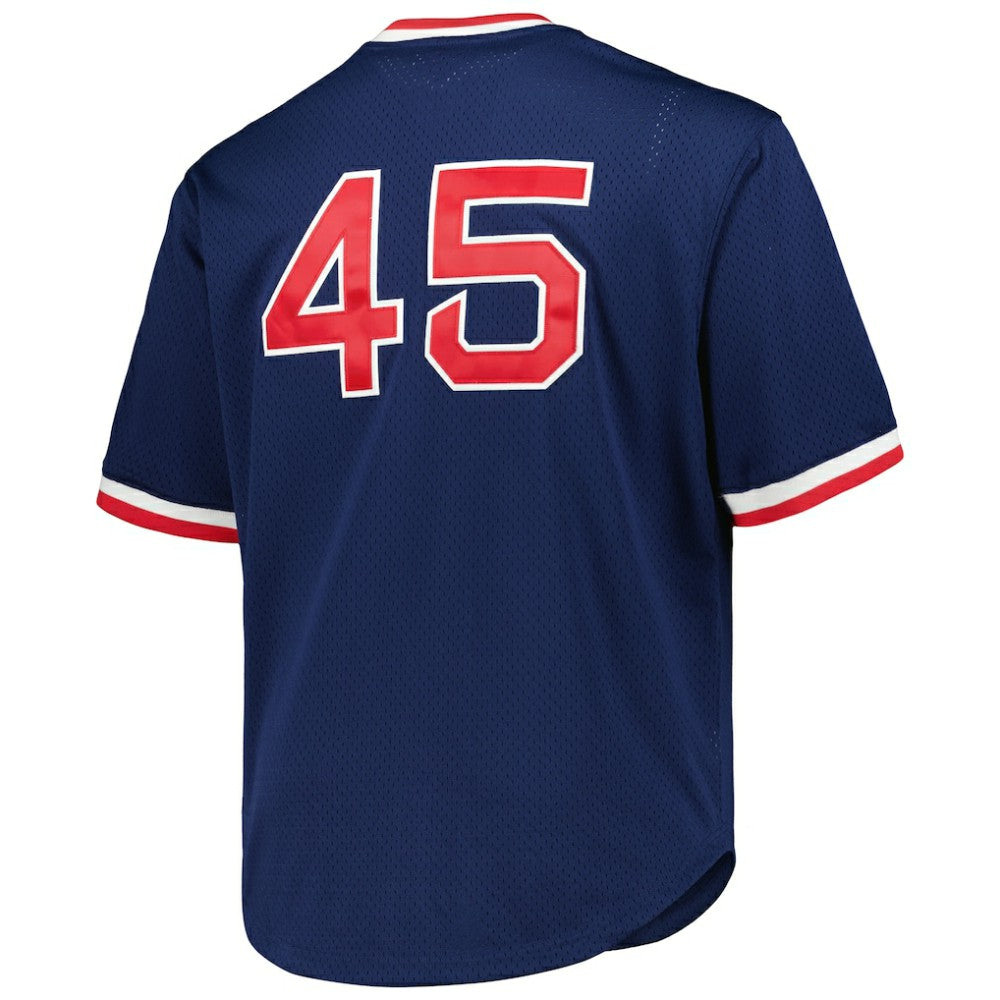 Pedro Martinez Boston Red Sox 1999 Cooperstown Collection Mesh Pullover Jersey - Navy | Mitchell & Ness