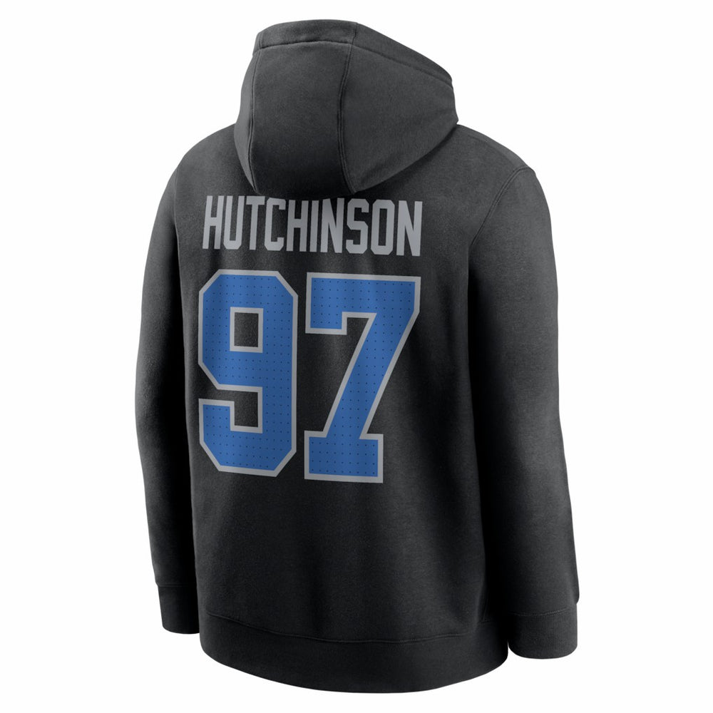 Aidan Hutchinson Detroit Lions Name & Number Fleece Hoodie - Black | Nike for sale