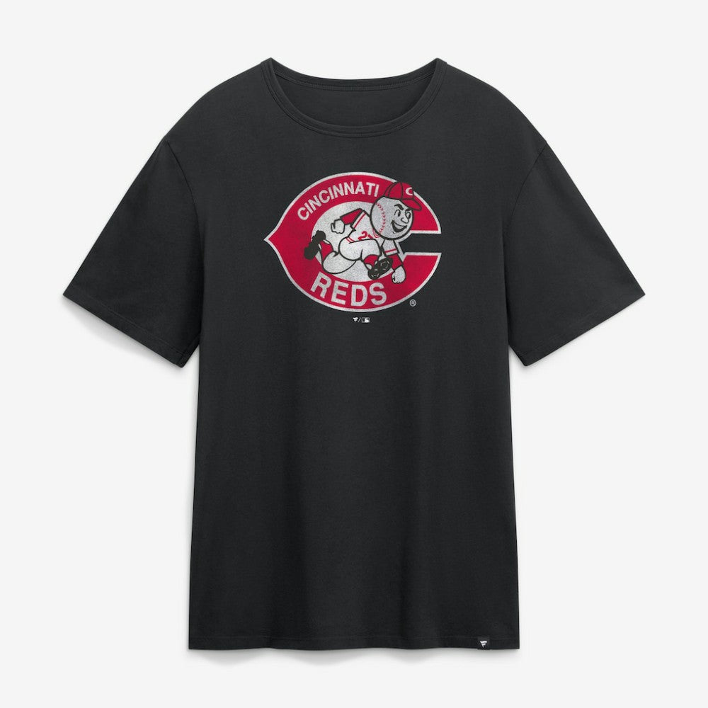 Cincinnati Reds Vintage Logo Legacy T-Shirt - Black
