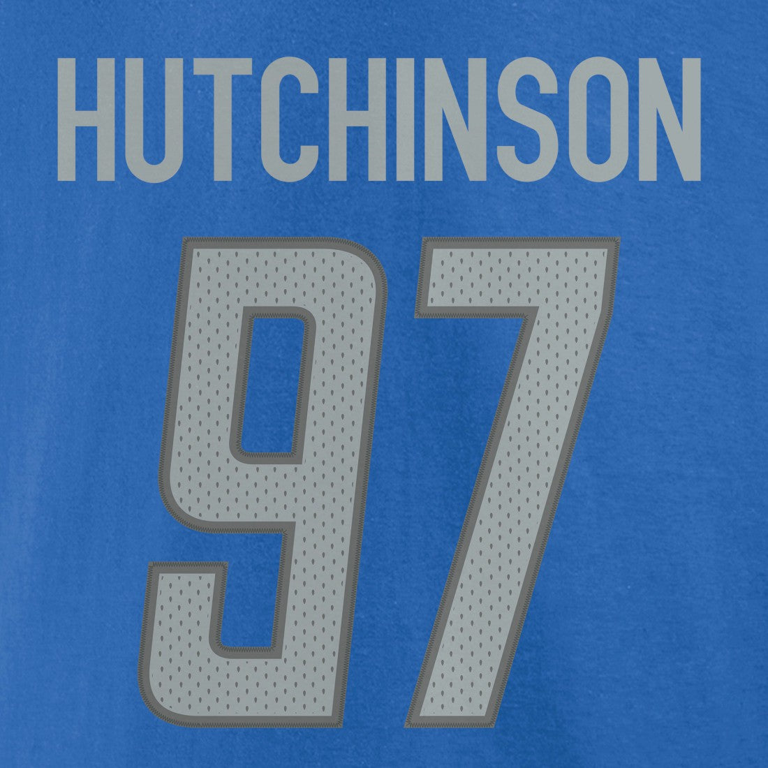 Aidan Hutchinson Detroit Lions Player Icon Name & Number T-Shirt - Blue outlet