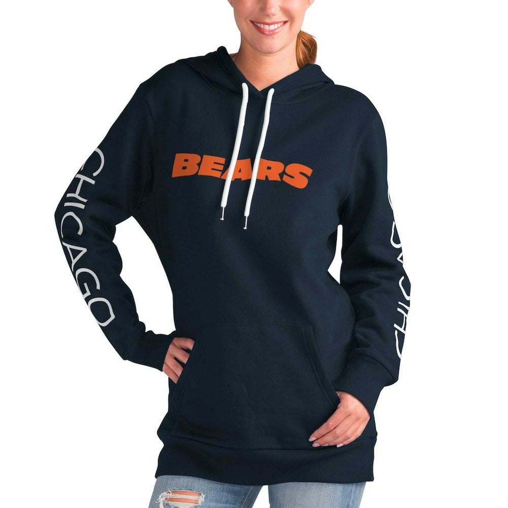 Chicago Bears G-III 4Her by Carl Banks Women's Extra Inning Pullover Hoodie - Navy outlet