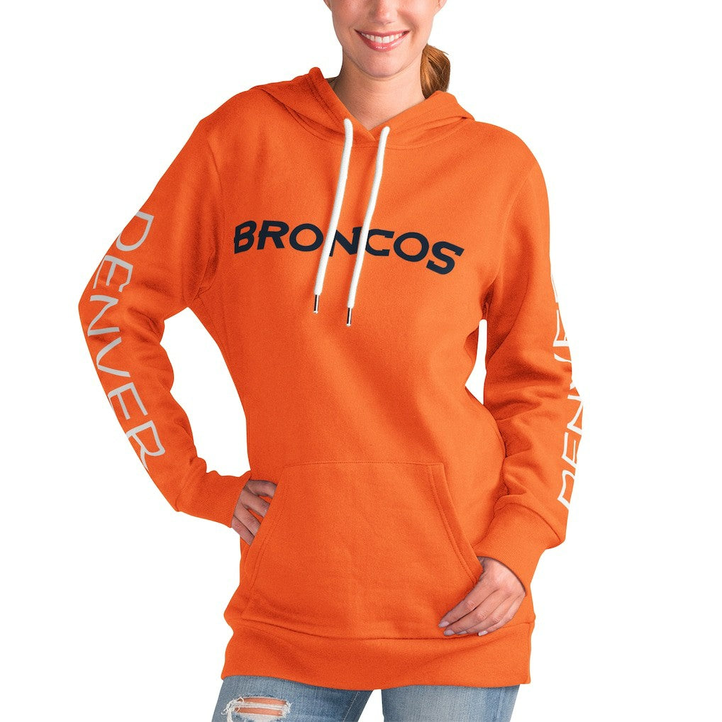 Denver Broncos G-III 4Her by Carl Banks Women's Extra Inning Pullover Hoodie - Orange cheap