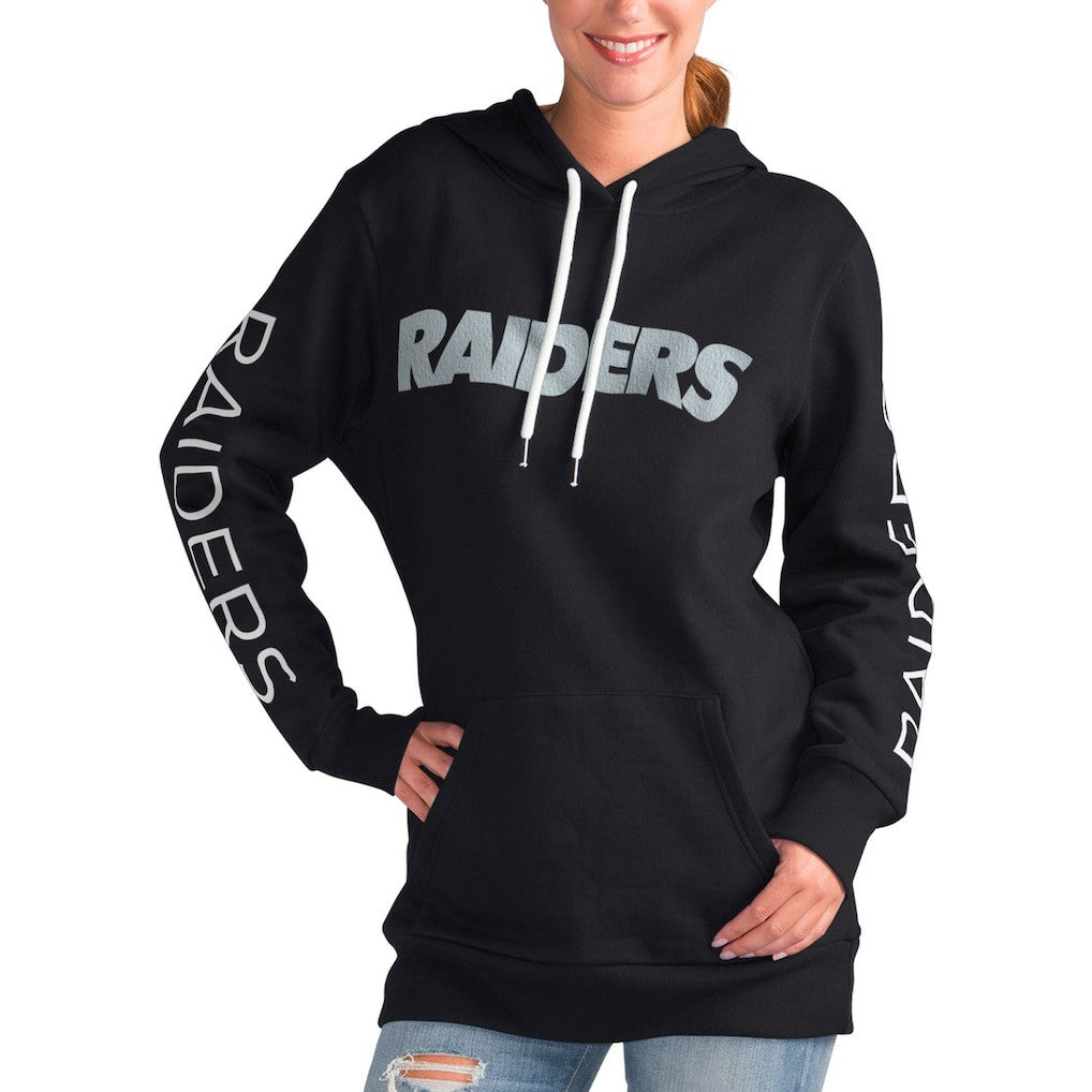 Las Vegas Raiders G-III 4Her by Carl Banks Women's Extra Inning Pullover Hoodie - Black discount