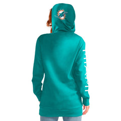 Miami Dolphins G-III 4Her by Carl Banks Women's Extra Inning Pullover Hoodie - Aqua outlet