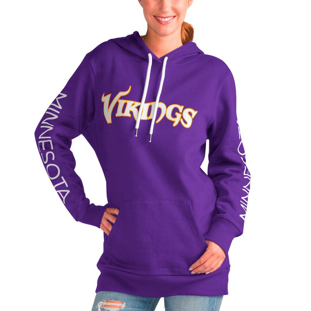 Minnesota Vikings G-III 4Her by Carl Banks Women's Extra Inning Pullover Hoodie - Purple on sale