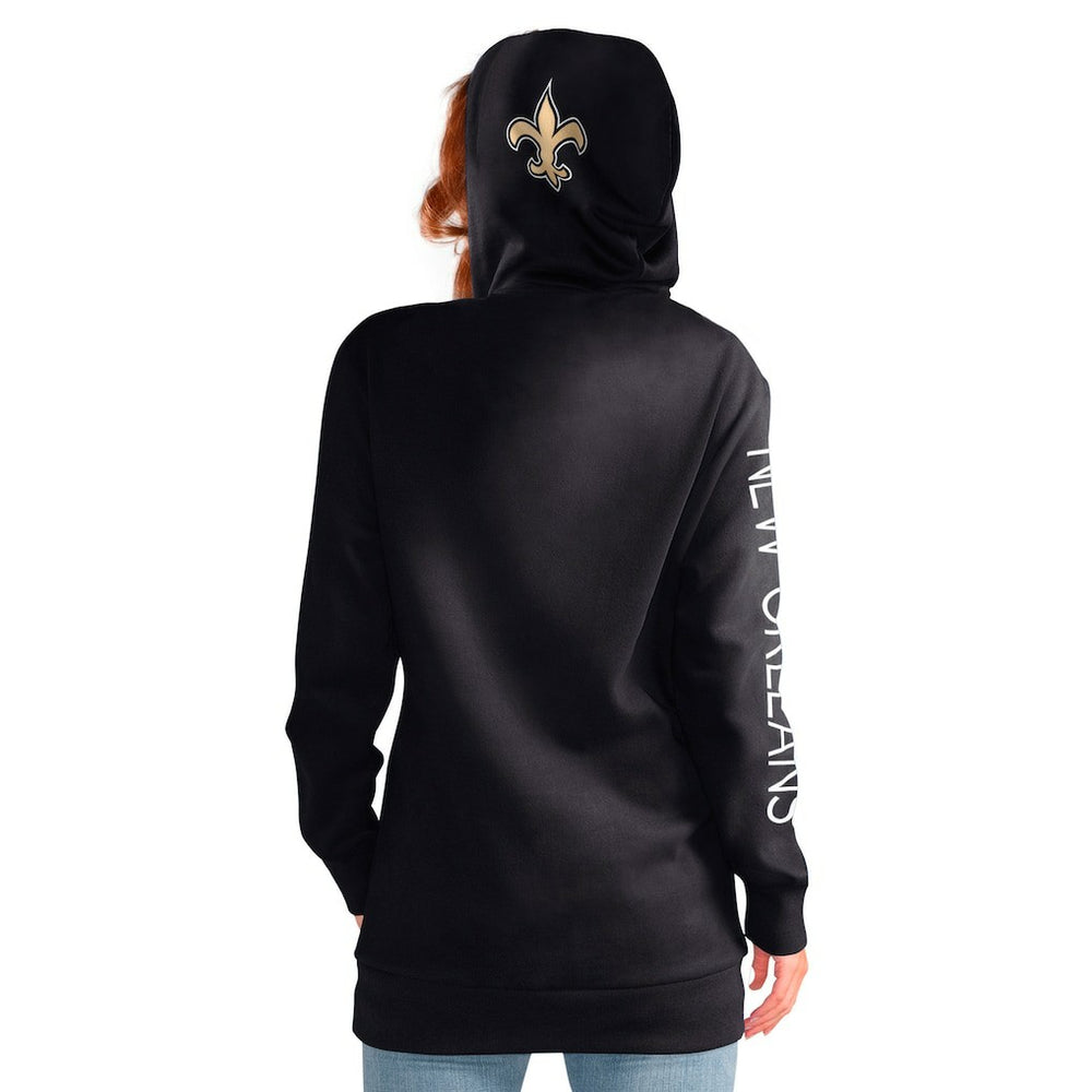 New Orleans Saints G-III 4Her by Carl Banks Women's Extra Inning Pullover Hoodie - Black discount