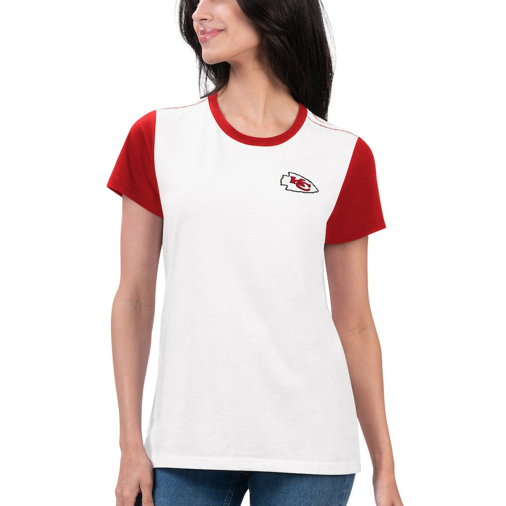 Kansas City Chiefs G-III 4Her by Carl Banks Women's Fashion Illustration T-Shirt - White/Red cheap