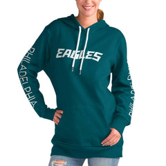 Philadelphia Eagles G-III 4Her by Carl Banks Women's Extra Inning Pullover Hoodie - Midnight Green sale