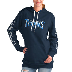 Tennessee Titans G-III 4Her by Carl Banks Women's Extra Inning Pullover Hoodie - Navy on sale
