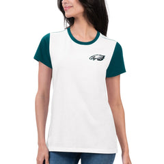 Philadelphia Eagles G-III 4Her by Carl Banks Women's Fashion Illustration T-Shirt - White/Midnight Green discount