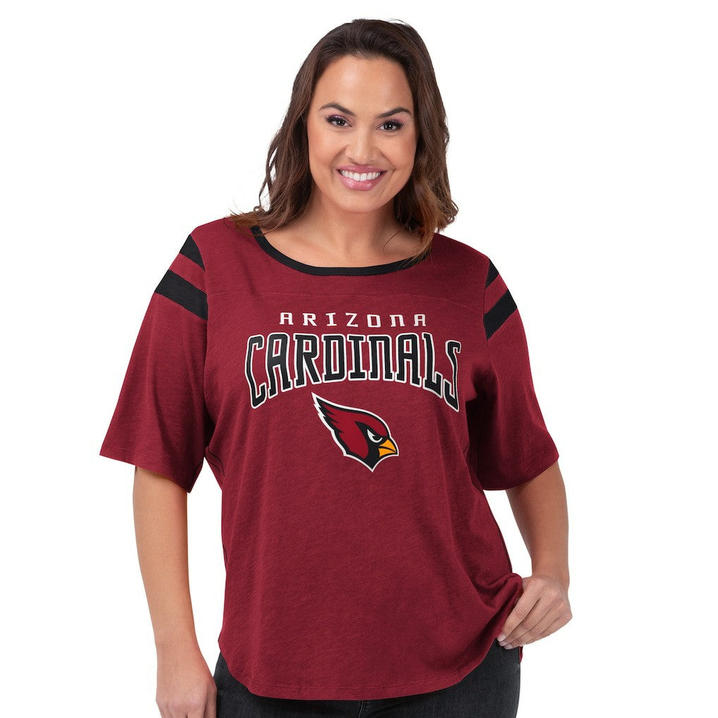 Arizona Cardinals G-III 4Her by Carl Banks Women's Plus Size Linebacker T-Shirt - Cardinal on sale