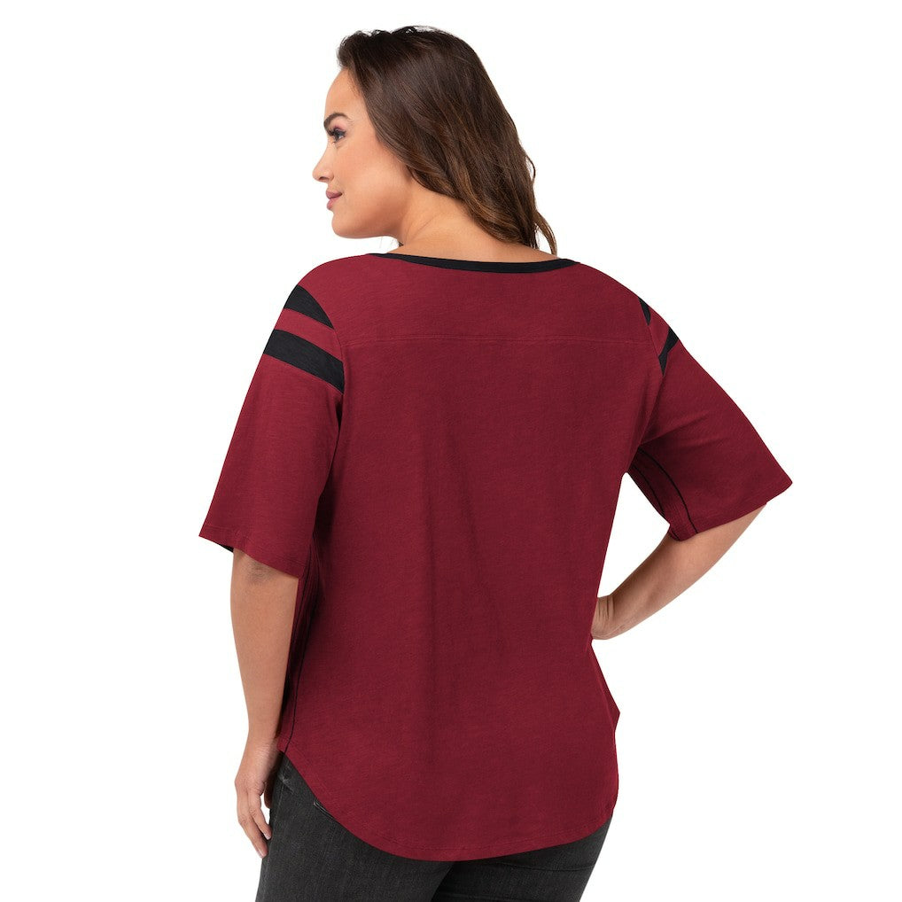 Arizona Cardinals G-III 4Her by Carl Banks Women's Plus Size Linebacker T-Shirt - Cardinal on sale