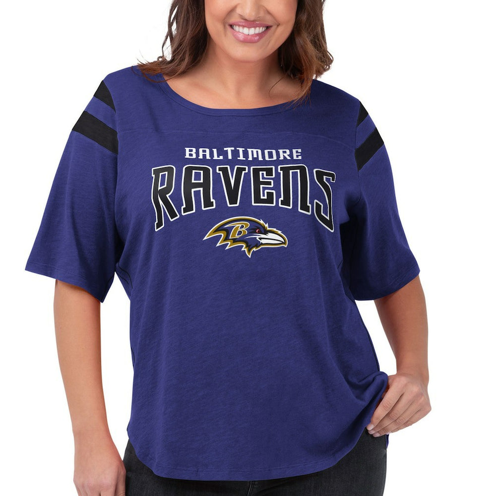 Baltimore Ravens G-III 4Her by Carl Banks Women's Plus Size Linebacker T-Shirt - Purple online