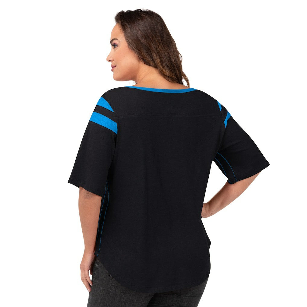 Carolina Panthers G-III 4Her by Carl Banks Women's Plus Size Linebacker T-Shirt - Black for sale