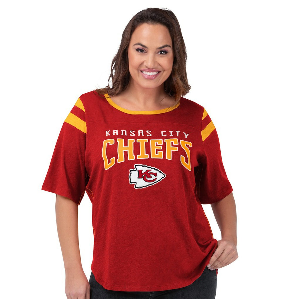Kansas City Chiefs G-III 4Her by Carl Banks Women's Plus Size Linebacker T-Shirt - Red for sale