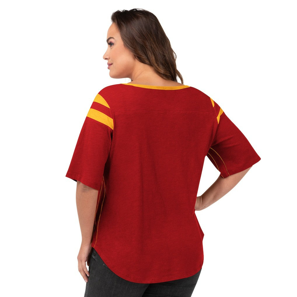 Kansas City Chiefs G-III 4Her by Carl Banks Women's Plus Size Linebacker T-Shirt - Red for sale