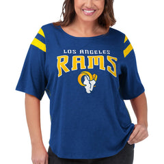 Los Angeles Rams G-III 4Her by Carl Banks Women's Plus Size Linebacker T-Shirt - Royal for sale
