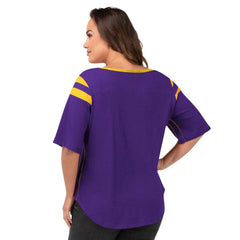 Minnesota Vikings G-III 4Her by Carl Banks Women's Plus Size Linebacker T-Shirt - Purple cheap
