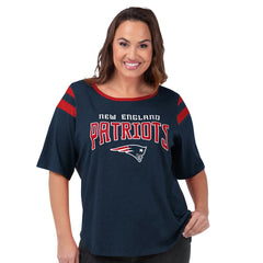 New England Patriots G-III 4Her by Carl Banks Women's Plus Size Linebacker T-Shirt - Navy sale