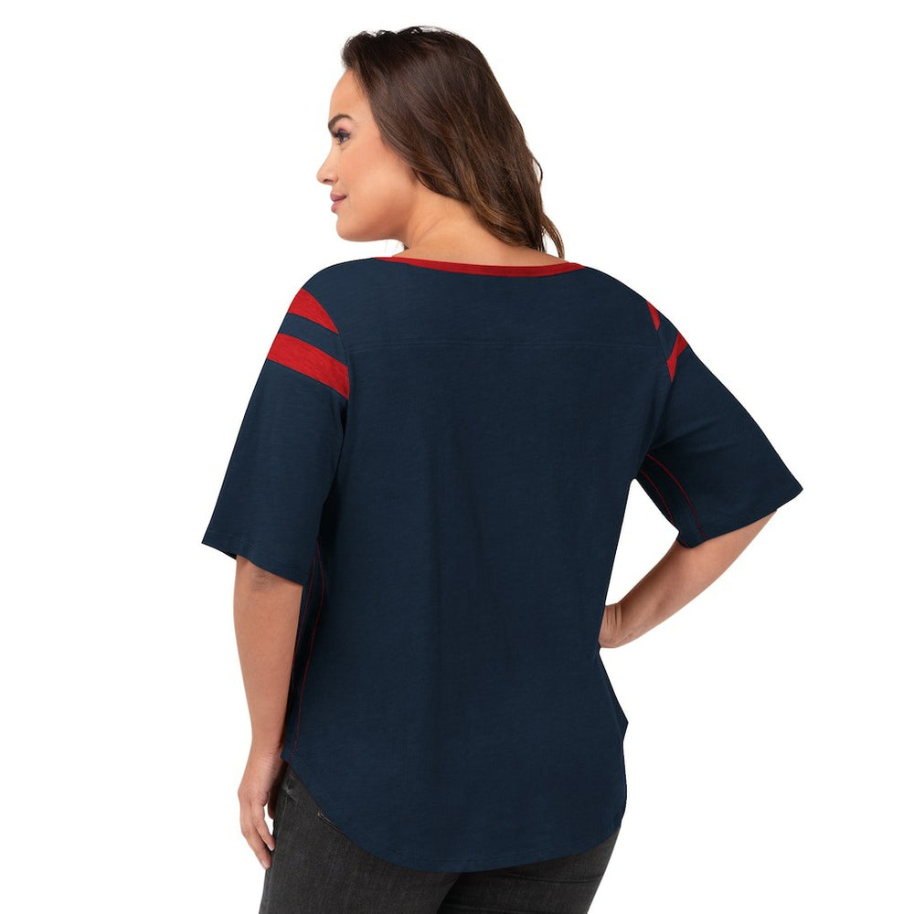 New England Patriots G-III 4Her by Carl Banks Women's Plus Size Linebacker T-Shirt - Navy sale