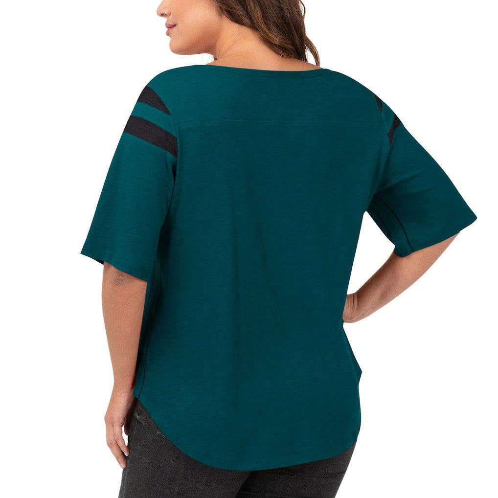 Philadelphia Eagles G-III 4Her by Carl Banks Women's Plus Size Linebacker T-Shirt - Green sale