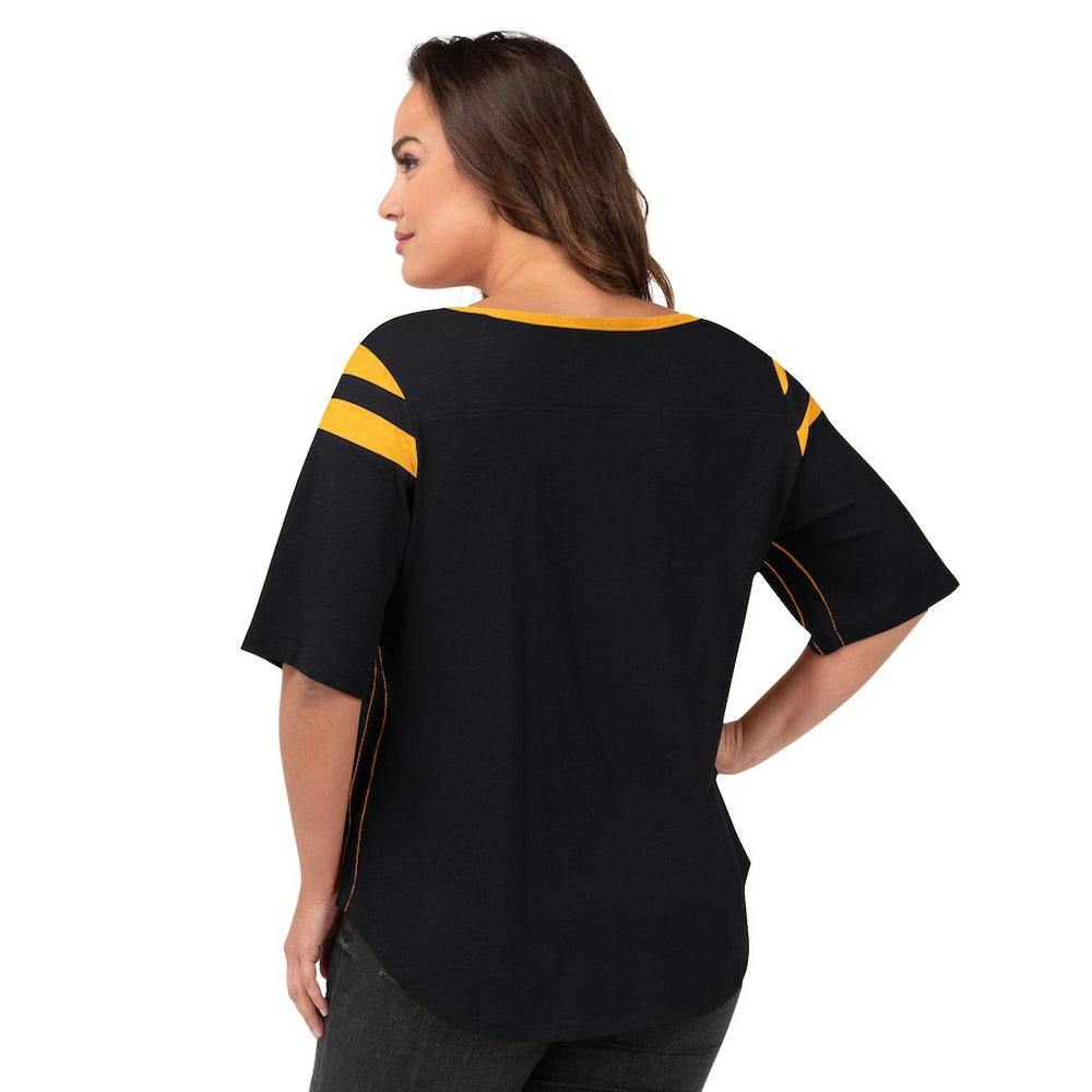 Pittsburgh Steelers G-III 4Her by Carl Banks Women's Plus Size Linebacker T-Shirt - Black for sale