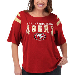 San Francisco 49ers G-III 4Her by Carl Banks Women's Plus Size Linebacker T-Shirt - Red for sale