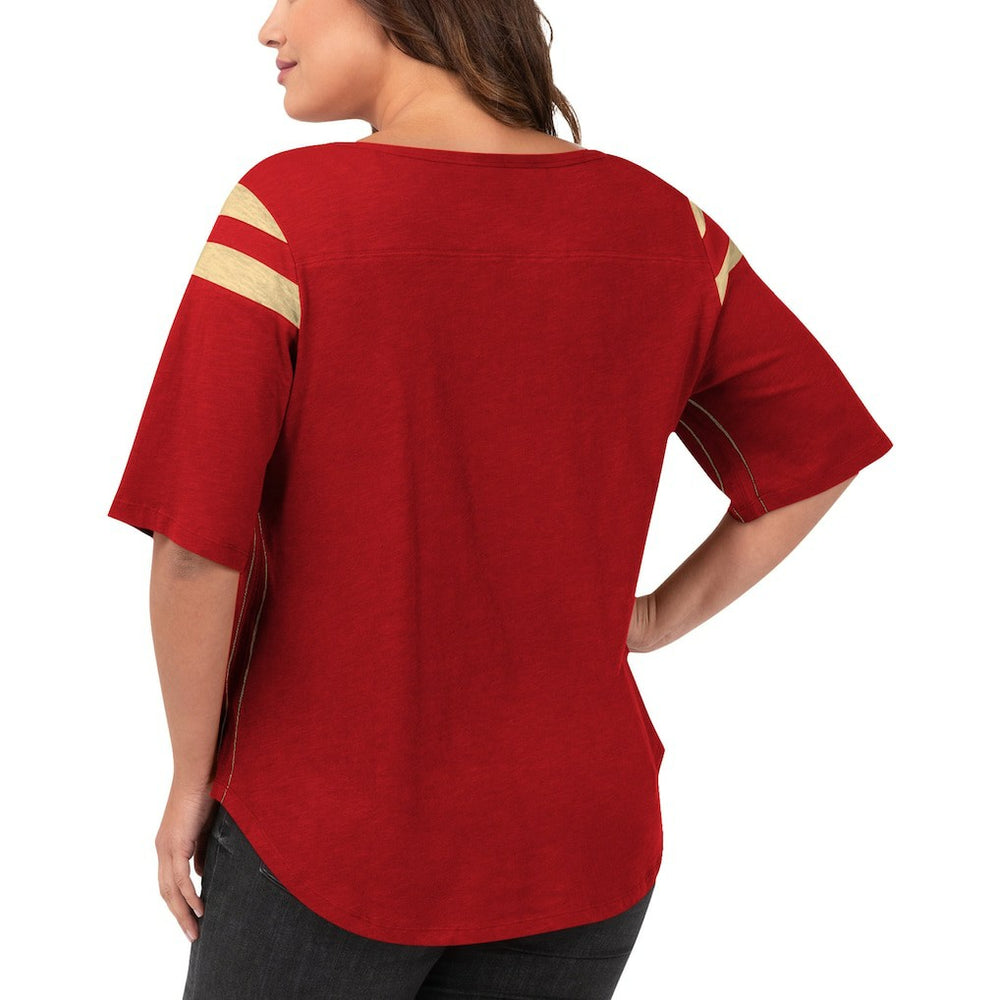 San Francisco 49ers G-III 4Her by Carl Banks Women's Plus Size Linebacker T-Shirt - Red for sale