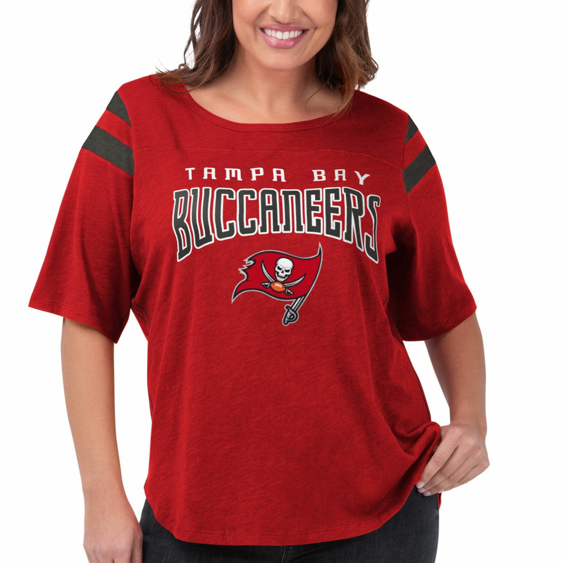 Tampa Bay Buccaneers G-III 4Her by Carl Banks Women's Plus Size Linebacker T-Shirt - Red discount