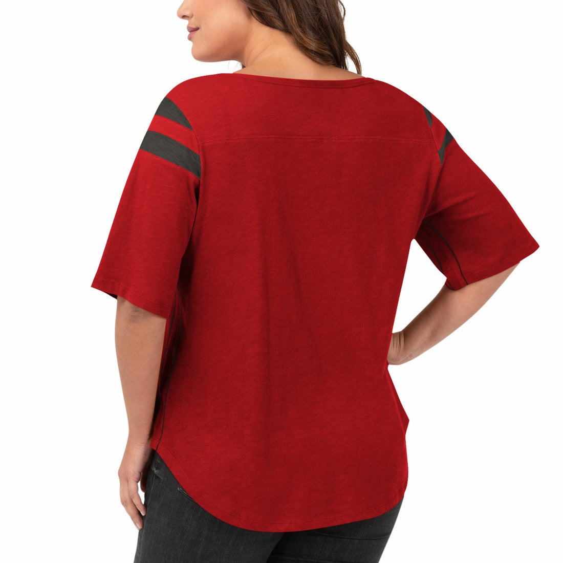 Tampa Bay Buccaneers G-III 4Her by Carl Banks Women's Plus Size Linebacker T-Shirt - Red discount